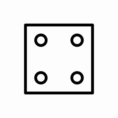Taslak zar simgesi. Dice vektör çizimi. Web ve mobil için sembol