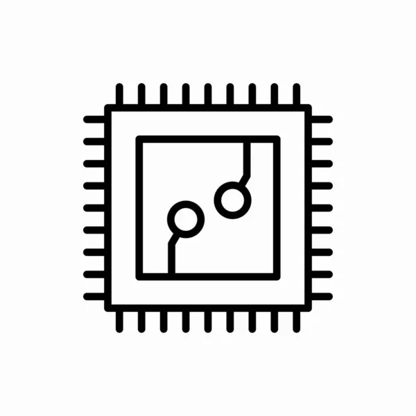 Obrys Ikony Cpu Cpu Vektorové Ilustrace Symbol Pro Web Mobil — Stockový vektor
