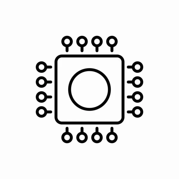 Desenho Cpu Icon Cpu Ilustração Vetorial Símbolo Para Web Móvel — Vetor de Stock