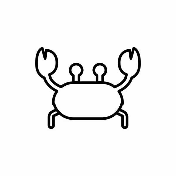 Outline Krab Icon Krab Vector Illustratie Symbool Voor Web Mobiel — Stockvector