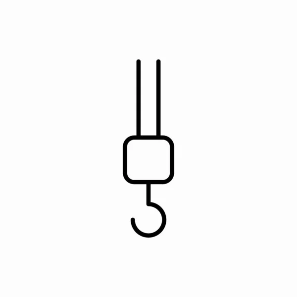 Umriss Kranhaken Symbol Kranhaken Vektor Illustration Symbol Für Web Und — Stockvektor