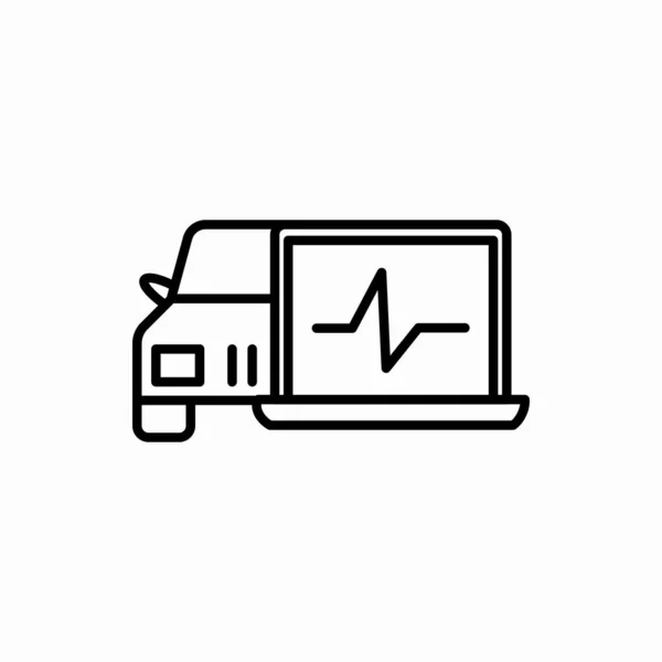 Obrys Diagnostické Ikony Diagnostické Vektorové Ilustrace Symbol Pro Web Mobil — Stockový vektor