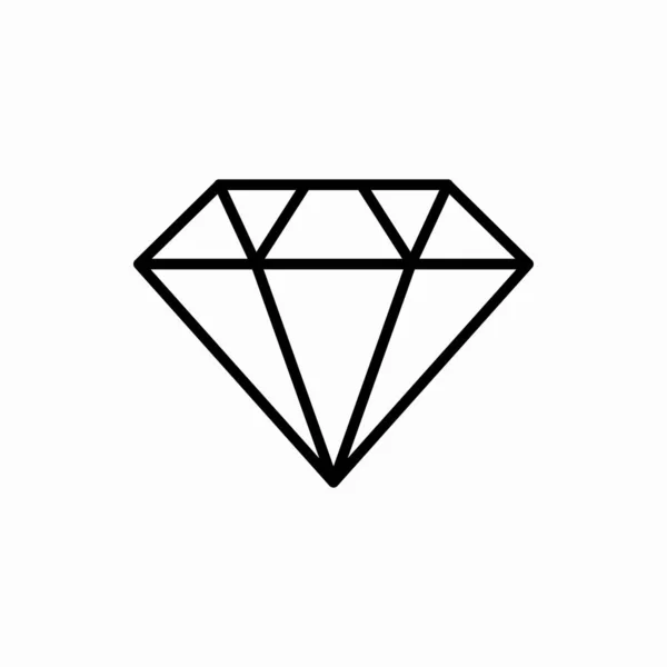 Körvonalazott Gyémánt Ikon Gyémánt Vektor Illusztráció Web Mobil Szimbóluma — Stock Vector