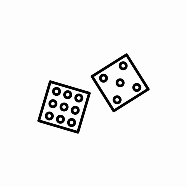 轮廓骰子图标 Dice矢量插图 Web和Mobile的符号 — 图库矢量图片