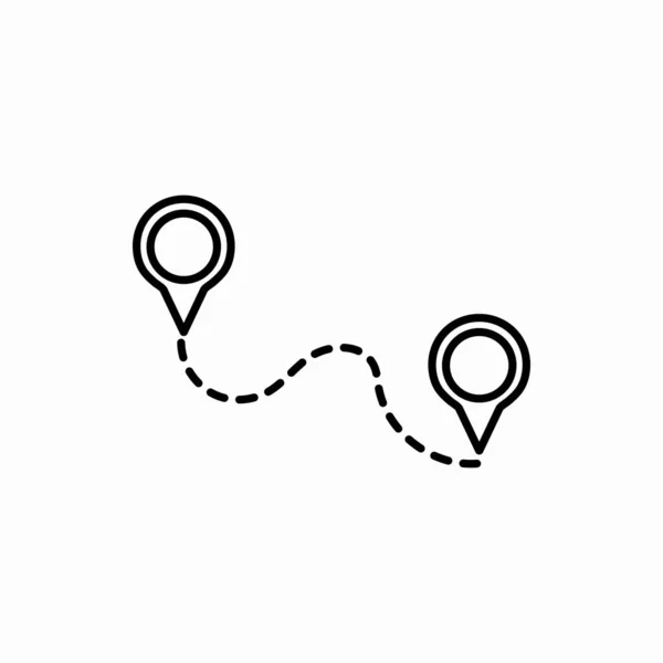 Illustration Vectorielle Distance Symbole Pour Web Mobile — Image vectorielle