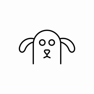 Taslak köpek ikonu. Köpek vektör illüstrasyonu. Web ve mobil için sembol