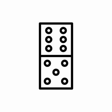 Domino ikonu. Domino vektör illüstrasyonu. Web ve mobil için sembol