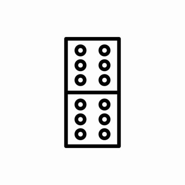 Domino ikonu. Domino vektör illüstrasyonu. Web ve mobil için sembol