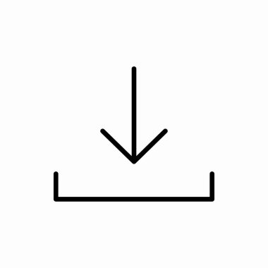 Taslak indirme simgesi. Vektör illüstrasyonunu indirin. Web ve mobil için sembol