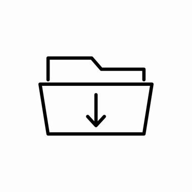 Dizin indirme simgesini özetle. Dizin vektör illüstrasyonunu indir. Web ve mobil için sembol