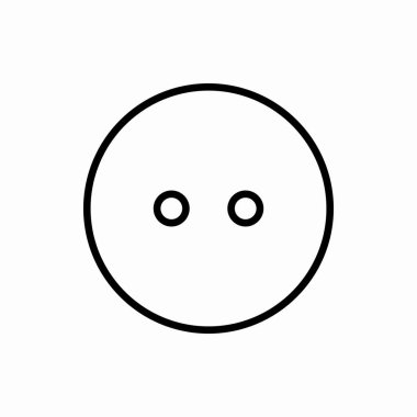 Taslak elbise düğmesi simgesi. Düğme çizimi. Web ve mobil için sembol