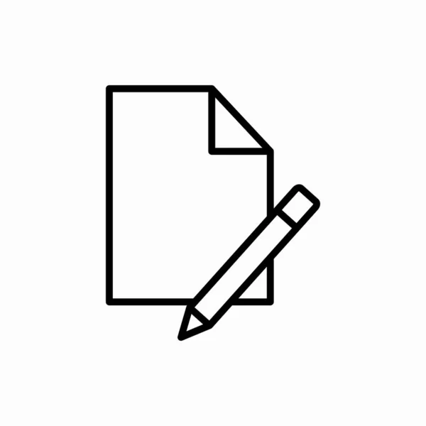 Περίγραμμα Εγγράφου Επεξεργαστείτε Icon Document Επεξεργασία Διανυσματική Απεικόνιση Σύμβολο Για — Διανυσματικό Αρχείο