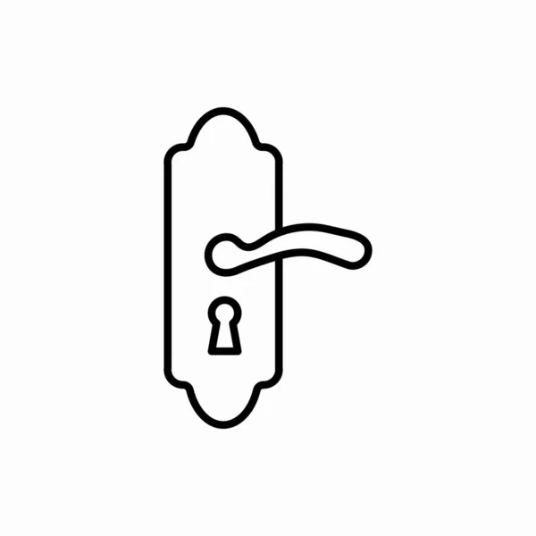 Outline Door Handle Icon Door Handle Vector Illustration Symbol Web — Stock Vector