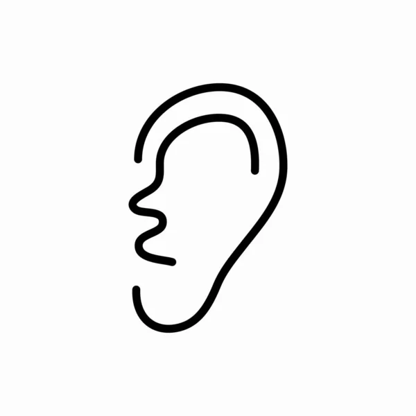 Umriss Ohr Icon Ear Vektor Illustration Symbol Für Web Und — Stockvektor