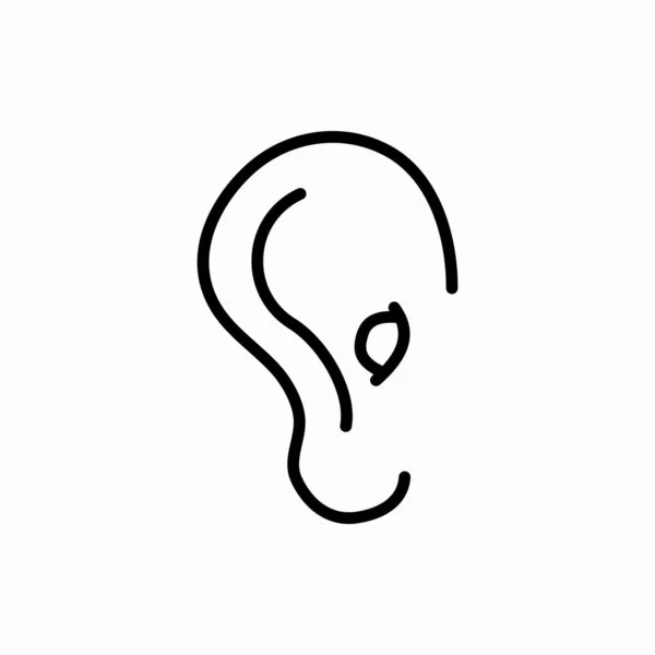 Esboço Orelha Icon Ear Vetor Ilustração Símbolo Para Web Móvel — Vetor de Stock