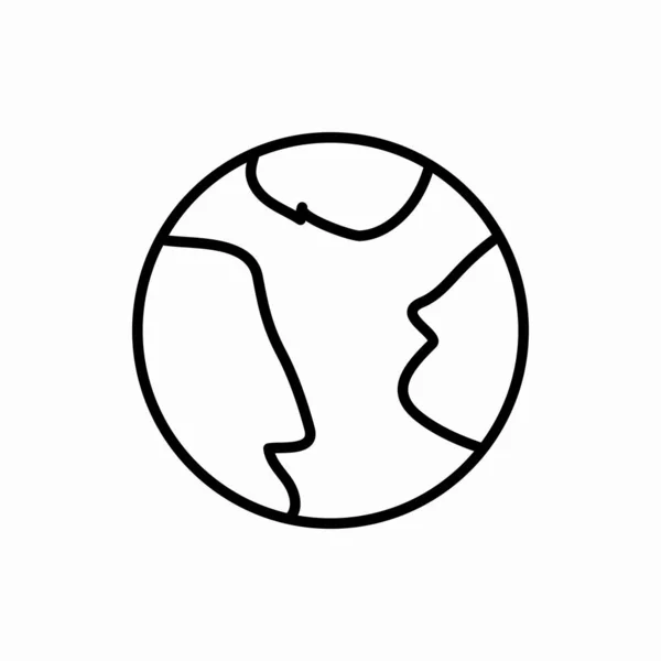 Umriss Erde Icon Earth Vektor Illustration Symbol Für Web Und — Stockvektor