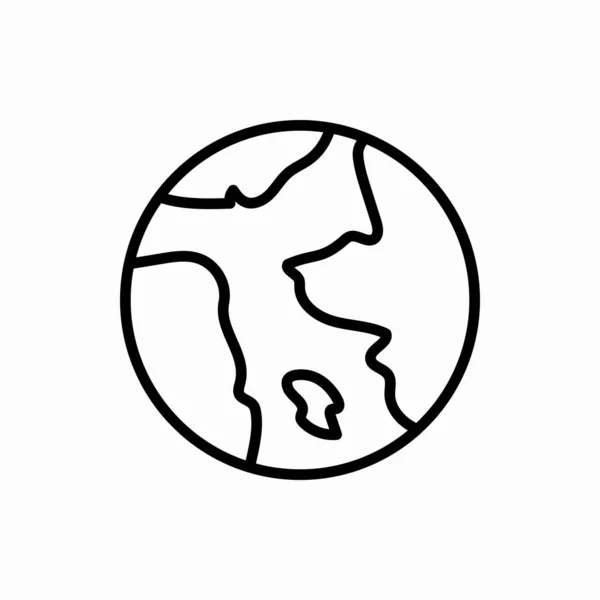 Umriss Erde Icon Earth Vektor Illustration Symbol Für Web Und — Stockvektor