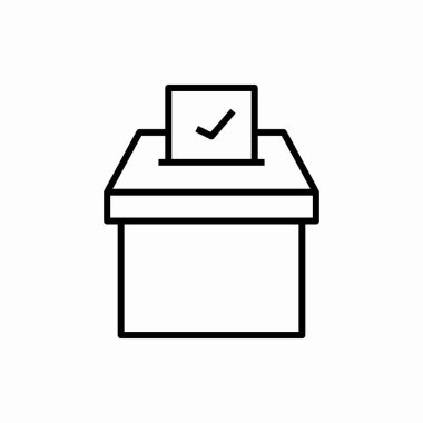 Seçim sandığı simgesi. Seçim kutusu illüstrasyonu. Web ve mobil için sembol