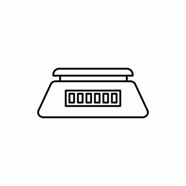 Elektron ölçekleri simgesi. Elektron ölçekli vektör çizimi. Web ve mobil için sembol