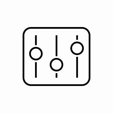 Ana ekolayzır simgesi. Eşitleyici vektör illüstrasyonu. Web ve mobil için sembol