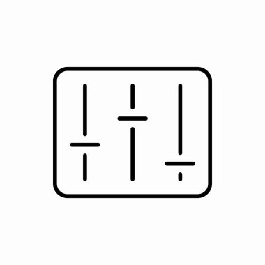 Ana ekolayzır simgesi. Eşitleyici vektör illüstrasyonu. Web ve mobil için sembol