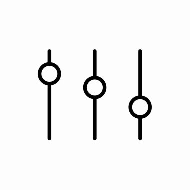 Ana ekolayzır simgesi. Eşitleyici vektör illüstrasyonu. Web ve mobil için sembol