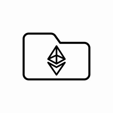 Özet dizin simgesi. Ethereum dizin vektör illüstrasyonu. Web ve mobil için sembol