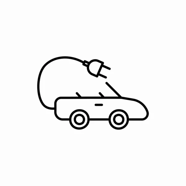 Disposition Elbil Ikon Electric Bil Vektor Illustration Symbol För Webb — Stock vektor