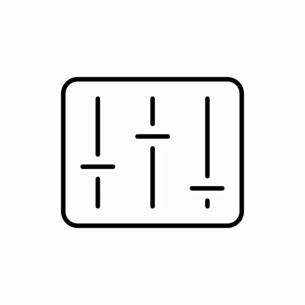 Umrissenes Equalizer Icon Darstellung Des Equalizer Vektors Symbol Für Web — Stockvektor