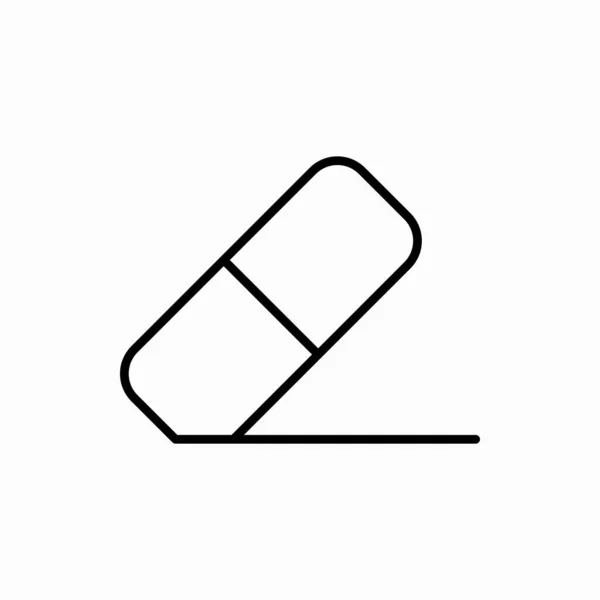 Outline Eraser Icon Eraser Vector Illustration 모바일을 — 스톡 벡터