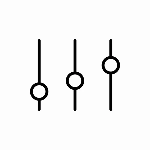Начерки Значок Еквалайзера Еквалайзер Векторні Ілюстрації Символ Веб Мобільних Пристроїв — стоковий вектор