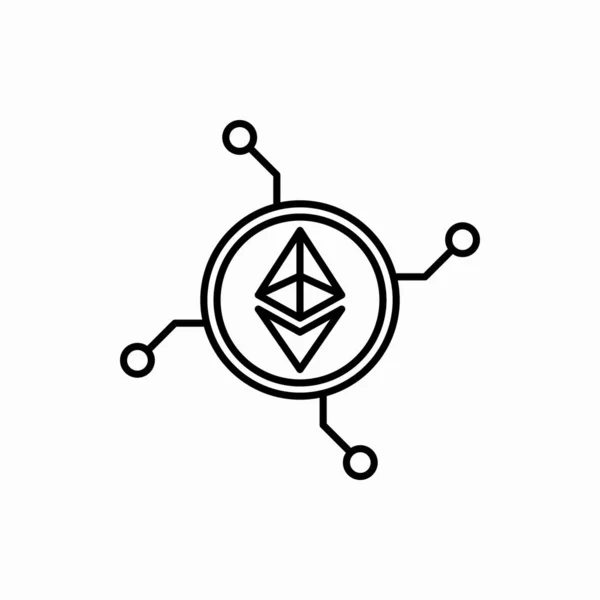 Redogör För Ethereum Nätverk Ikon Ethereum Nätverk Vektor Illustration Symbol — Stock vektor