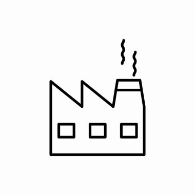 Taslak fabrika ikonu. Fabrika vektör illüstrasyonu. Web ve mobil için sembol