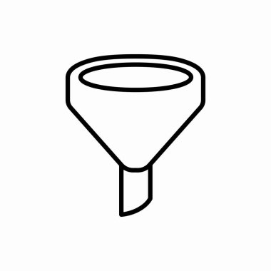 Taslak filtre simgesi. Filtre vektör illüstrasyonu. Web ve mobil için sembol