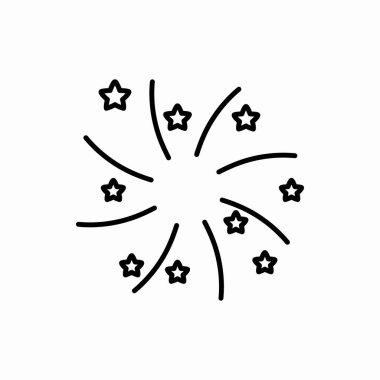 Havai fişek ikonu. Havai fişek vektör çizimi. Web ve mobil için sembol