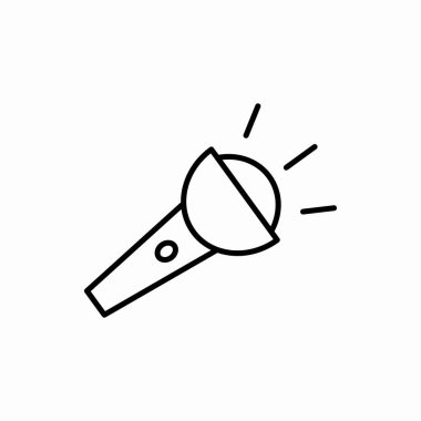 El feneri ikonu. El feneri çizimi. Web ve mobil için sembol