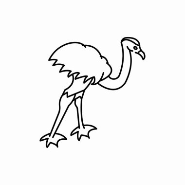 Flamingo ikonu. Flamingo vektör çizimi. Web ve mobil için sembol