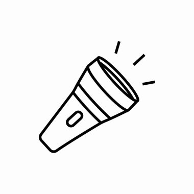 El feneri ikonu. El feneri çizimi. Web ve mobil için sembol