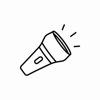 El feneri ikonu. El feneri çizimi. Web ve mobil için sembol