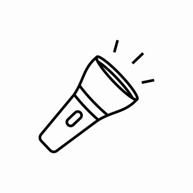 El feneri ikonu. El feneri çizimi. Web ve mobil için sembol