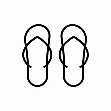 Flip flop simgesi. Flip flop vektör illüstrasyonu. Web ve mobil için sembol