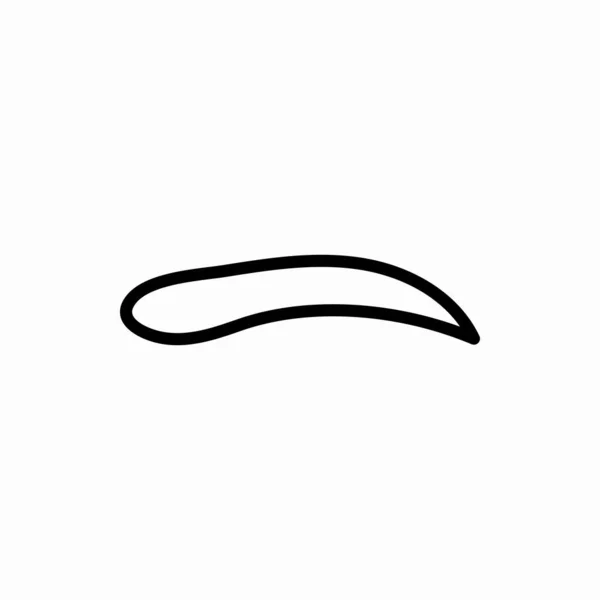 Desenhe Ilustração Vetor Sobrancelha Icon Eyebrow Símbolo Para Web Móvel — Vetor de Stock