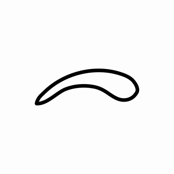 Garis Luar Alis Icon Eyebrow Vector Ilustrasi Simbol Untuk Web - Stok Vektor