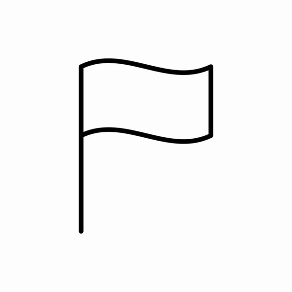 Значок Контура Флага Иллюстрация Вектора Флага Символ Веб Мобильных Телефонов — стоковый вектор
