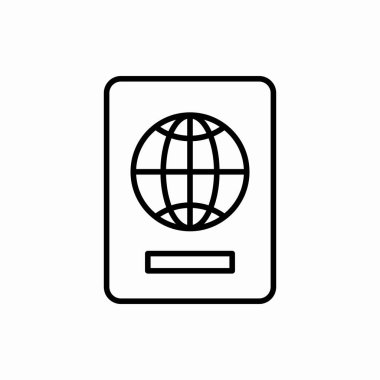 Yabancı pasaport ikonu. Yabancı pasaport vektör illüstrasyonu. Web ve mobil için sembol