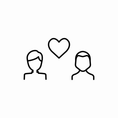 Eşcinsel aşk ikonu. Eşcinsel aşk çizimi. Web ve mobil için sembol