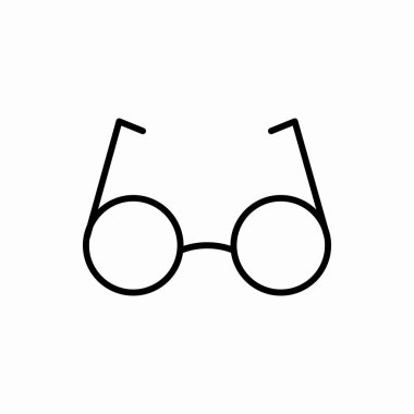 Taslak gözlük ikonu. Gözlük vektör çizimi. Web ve mobil için sembol