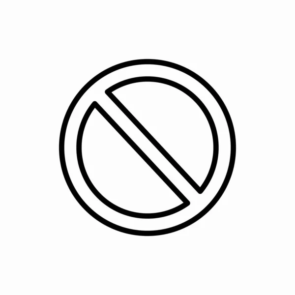 Контур Запрещённой Иконки Запрещённая Векторная Иллюстрация Символ Веб Мобильных Телефонов — стоковый вектор