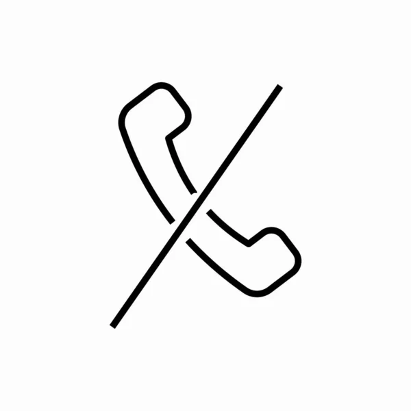 Запрещённая Иконка Телефона Запрещённая Векторная Иллюстрация Телефона Символ Веб Мобильных — стоковый вектор