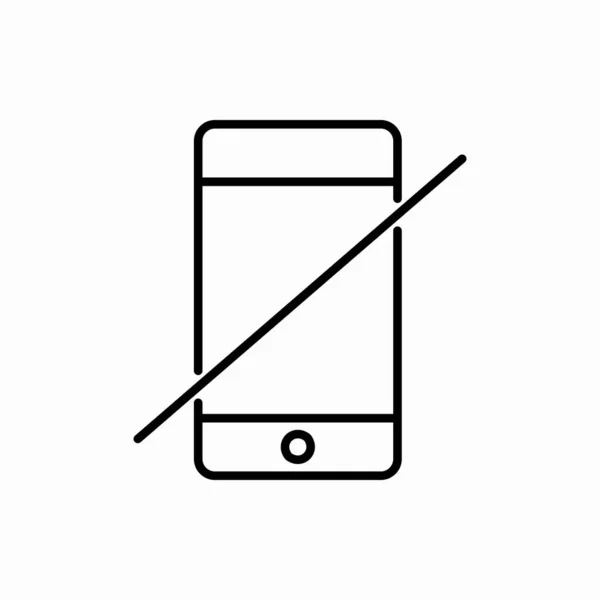 Delinear Ícone Smartphone Proibido Ilustração Vetor Smartphone Proibido Símbolo Para — Vetor de Stock